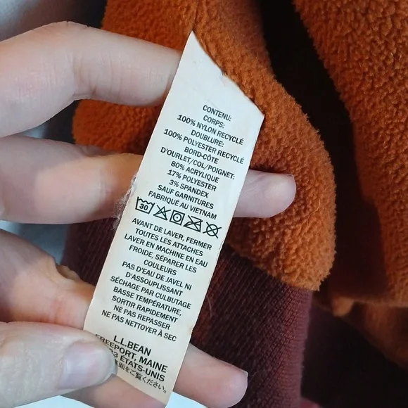 L.L. Bean Brick Red Bomber Casual Jacket Vintage Y2k - Picture 6 of 6